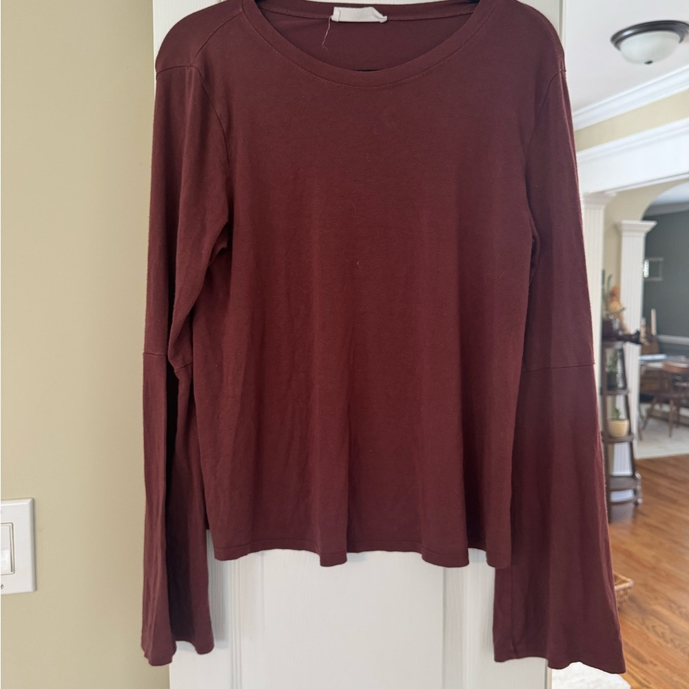 Women's Long Sleeve Brown Top